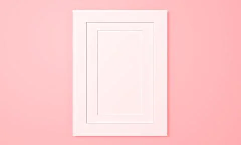 White frame 3d rendering. illustration Modern picture frame concept, Empty 스톡 일러스트