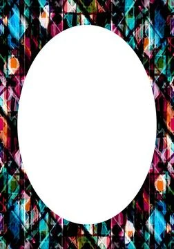White Frame With Abstract Decorated Rounded Borders White frame background... Stock Photos