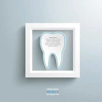 White frame and tooth Stock Illustration