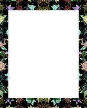 White Frame Background with Ornate Decorated Borders White frame backgroun... Stock Photos