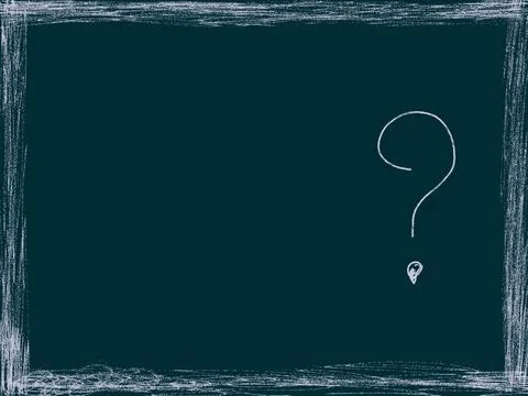 White frame with blue background and question mark Stock Illustration