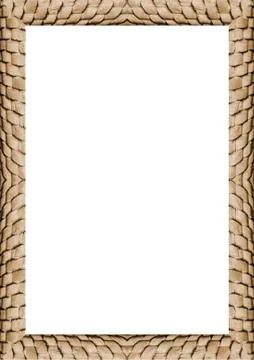 White Frame with Brick Wall Edges Stock Illustration