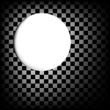 White frame on checkerboard abstract background Stock Illustration