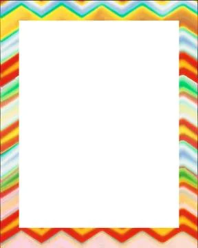 White Frame with Chevron Style Decorated Borders White frame background wi... Stock Photos