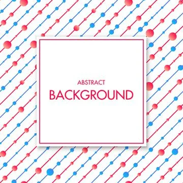 White frame with colorful geometric background. Stock Illustration