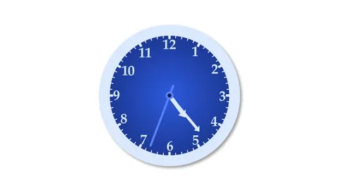 A white frame counting down circle analog clock isolated animation on a whi.. Stock Footage 304393695