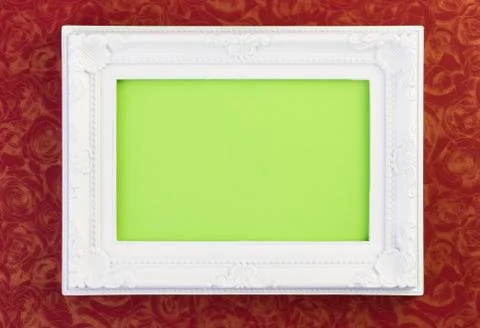 White Frame on dark red Stock Photos