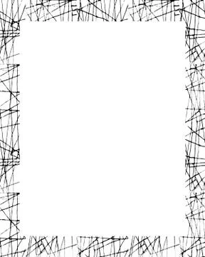 White Frame with Decorated Borders Illustrazione stock