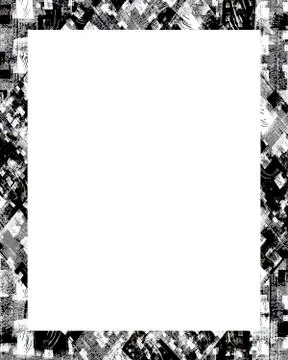 White Frame with Decorated Borders Stock-Illustration