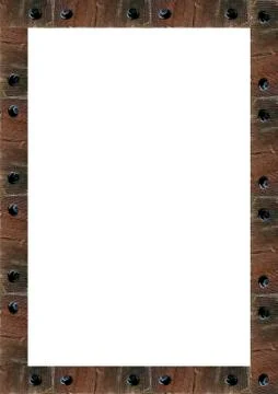 White Frame with Decorated Borders Stock Illustration