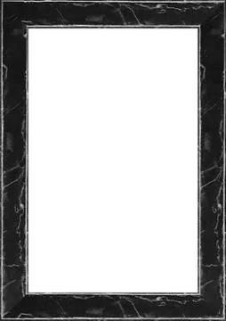 White Frame with Decorated Borders 스톡 사진