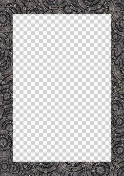 White Frame with Decorated Borders Stock Photos