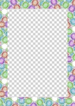 White Frame with Decorated Borders Stock Photos