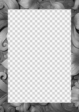 White Frame with Decorated Borders Stock Photos