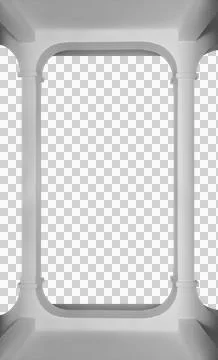 White Frame with Decorated Borders Stock Photos