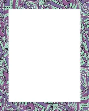 White Frame with Decorated Borders White frame background with decorated d... Stock Photos
