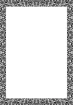 White Frame with Decorated Borders White frame background with decorated d... Stock Photos