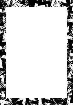White Frame with Decorated Borders White frame background with decorated d... Stock Photos