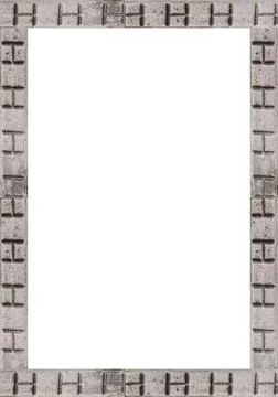 White Frame with Decorated Borders White frame background with decorated d... Stock Photos