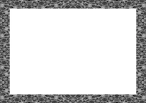 White Frame with Decorated Borders White frame background with decorated d... Stock Photos