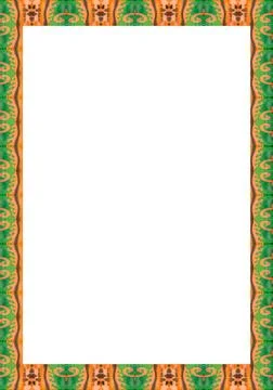 White Frame with Decorated Borders White frame background with decorated d... Stock Photos