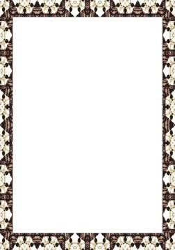 White Frame with Decorated Borders White frame background with decorated d... Stock Photos