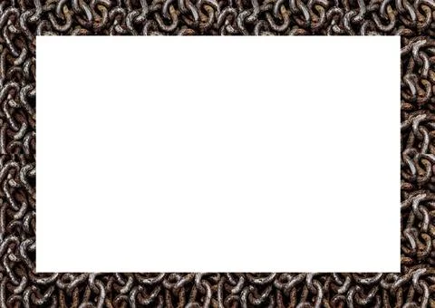 White Frame with Decorated Borders White frame background with decorated d... Foto stock