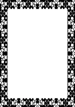 White Frame with Decorated Borders White frame background with decorated d... Foto stock