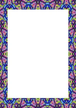 White Frame with Decorated Borders White frame background with decorated d... Stock Photos