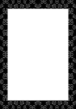 White Frame with Decorated Borders White frame background with decorated d... Stock Photos