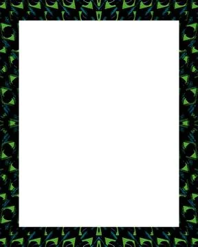 White Frame with Decorated Borders White frame background with decorated d... Stock Photos
