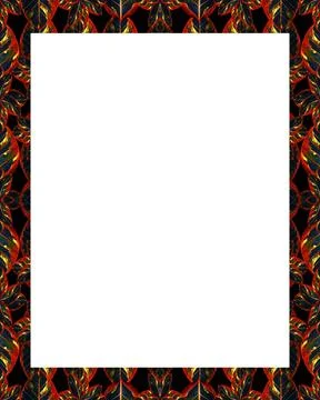 White Frame with Decorated Borders White frame background with decorated d... Stock Photos