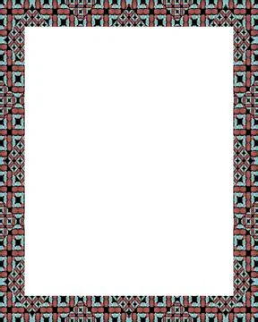 White Frame with Decorated Borders White frame background with decorated d... Stock Photos
