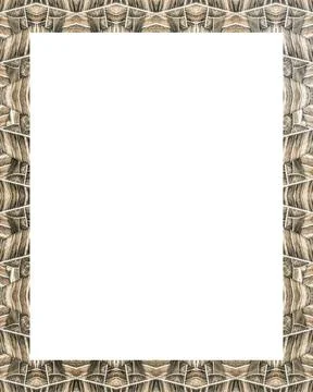 White Frame with Decorated Borders White frame background with decorated d... Foto stock