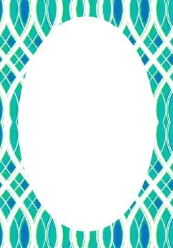 White Frame With Decorated Patterned Rounded Borders White circle frame ba... Foto stock