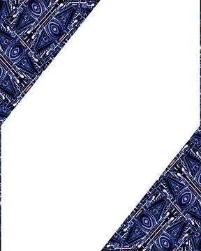 White Frame with Diagonal Borders White frame background with decorated de... Stock Photos