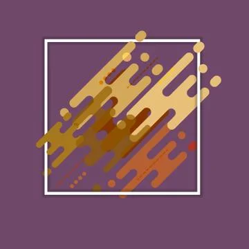 White frame with geometric pattern Stock Illustration