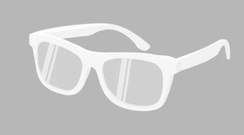 White Frame Glasses Stock Illustration