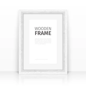 White Frame on a Glossy Surface Stock Illustration