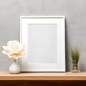 A white frame image Illustrazione stock