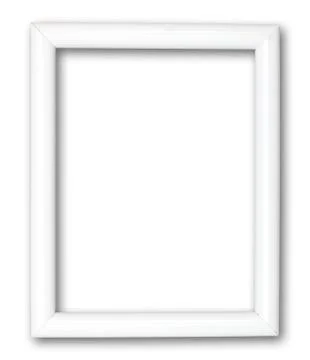 White frame isolated on white Stock Photos