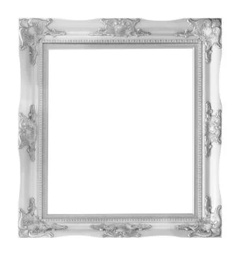 White frame isolated on white Stock Photos