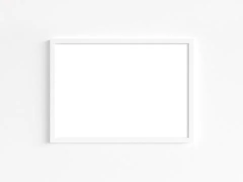White frame with landscape orientation Stock Photos