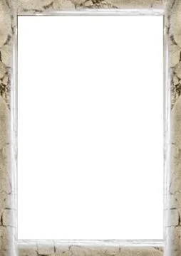 White Frame with Marble Borders Stock Illustration