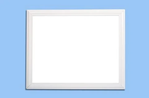 White frame or marker board on blue Stock Photos