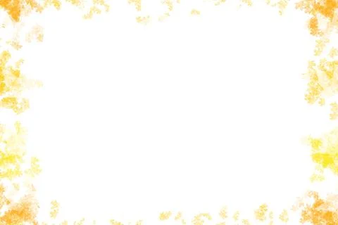 White frame with pale yellow orange autumn leaves by side Stock Illustration