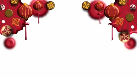 White Frame Red Gold Abstract Dripping Design Elements Stock Footage 322957028