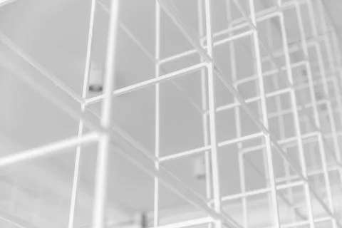 White frame structure abstract pattern for background. Stock Photos