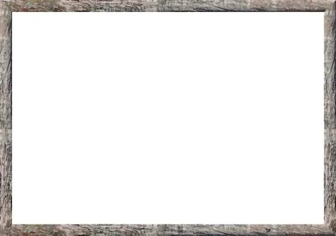 White Frame with Trunk Borders Stock Illustration