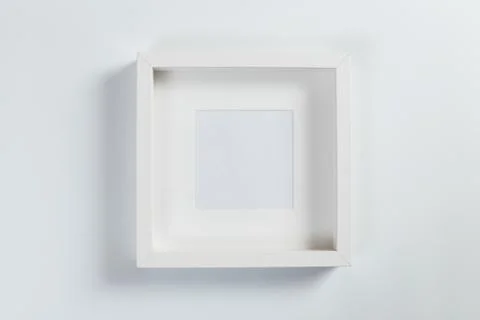 White frame on white background Foto stock